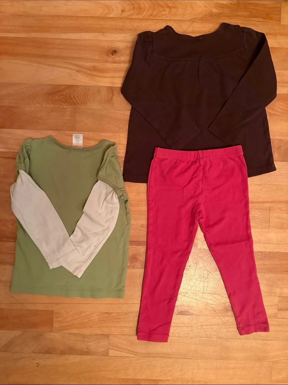 Gymboree Green Long Sleeve Top with Pink Owl Applique